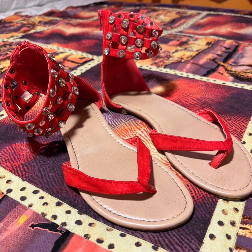 Coral Bling Sandals